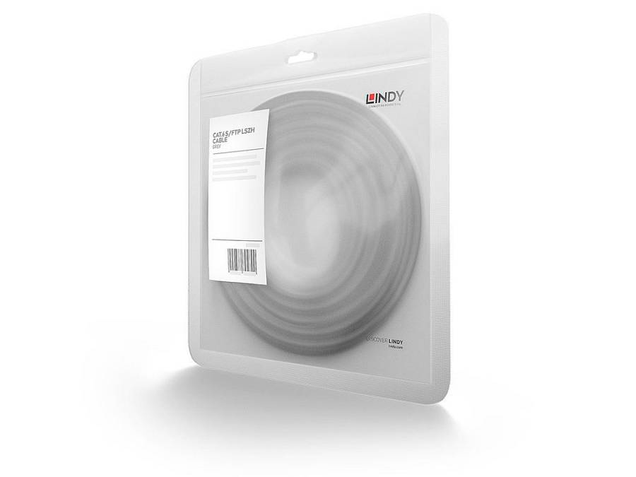 LINDY Patchkabel Cat6 SSTP / S/FTP PIMF grau 0.50m