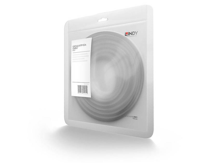 LINDY Patchkabel Cat6 U/UTP Basic grau 0.30m