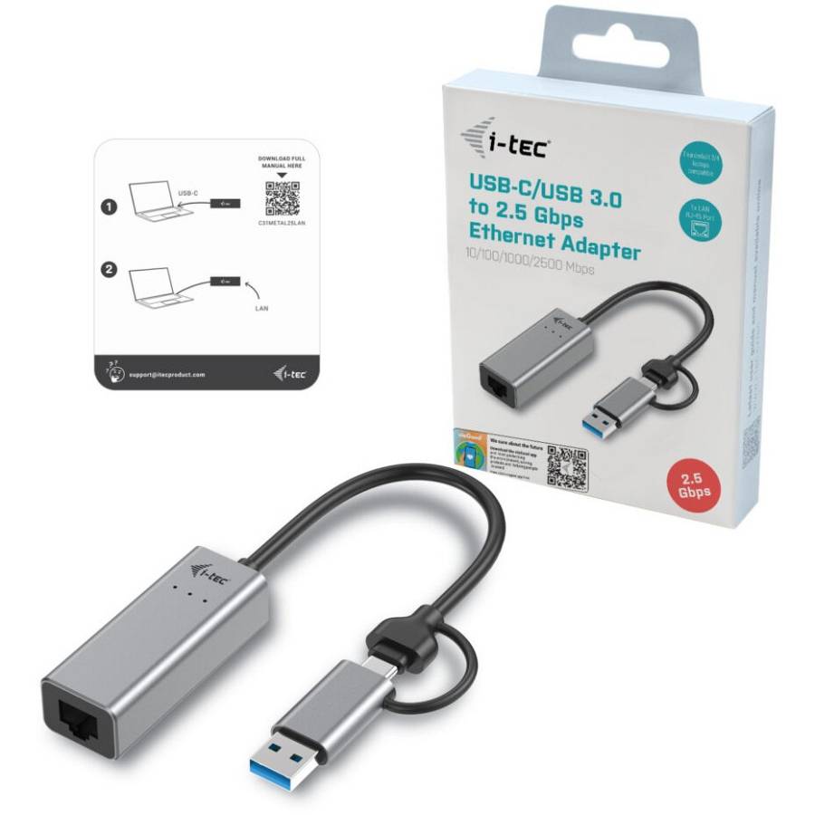 I-TEC USB-C 2.5GBPS LAN ADAPTER