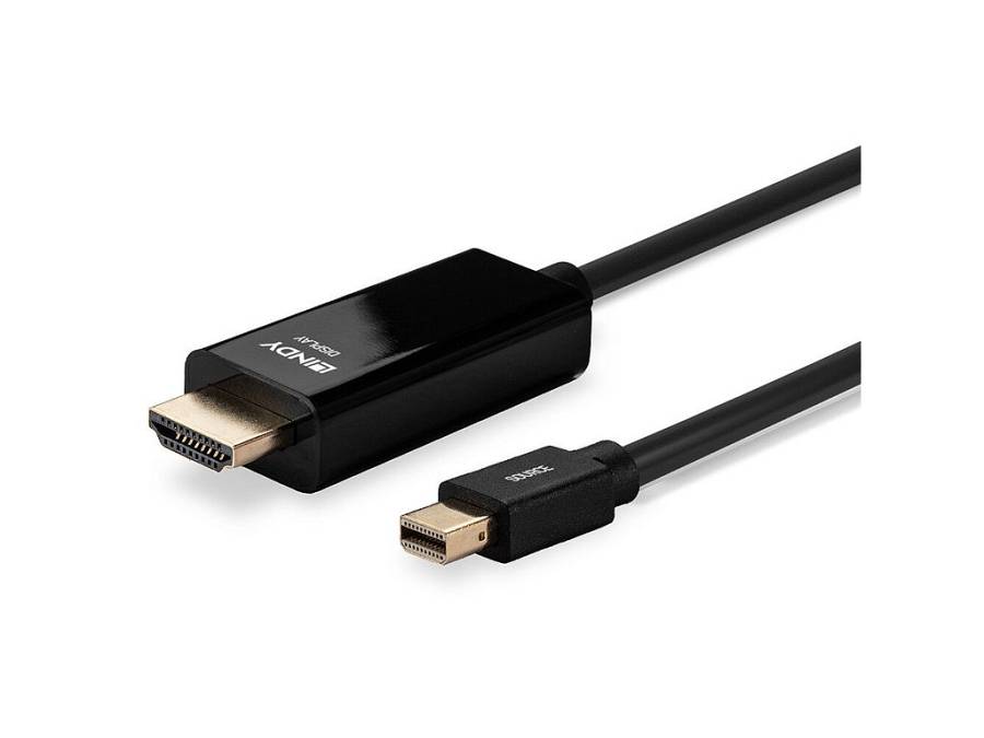 LINDY Mini-DisplayPort an HDMI Kabel 4K30 (DP: passiv) 1m