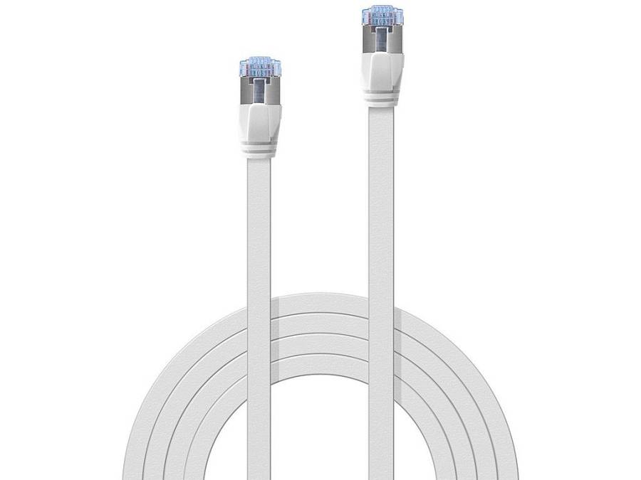 CAT6a U/FTP Flat Patch cable, white, 2m