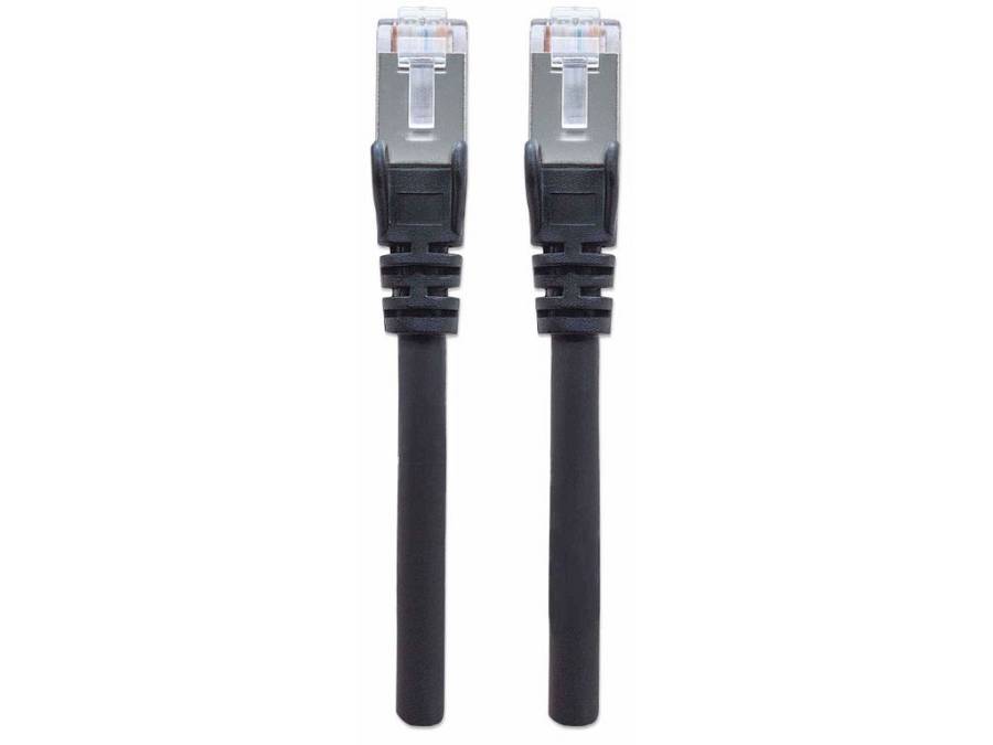 S/FTP 26 AWG, CAT7 Raw Cable, CAT6a Modular plugs, 10 m, Black