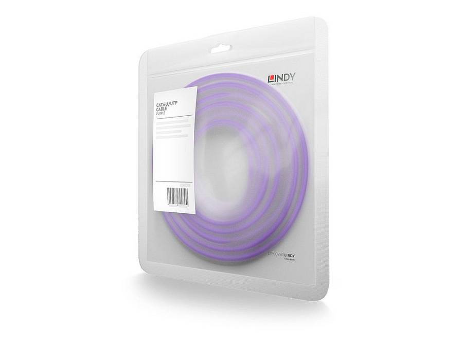 LINDY Patchkabel Cat6 U/UTP violett 5.00m