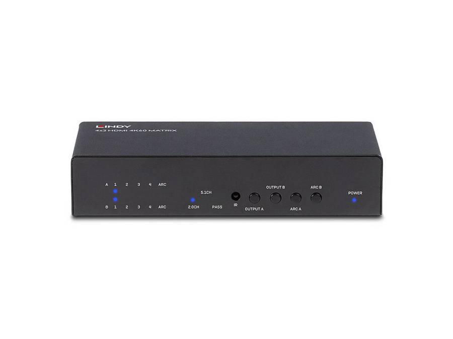 LINDY 4x2 HDMI 2.0 18G Matrix Switch