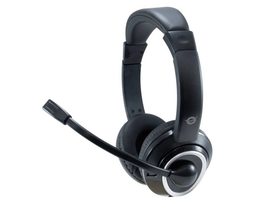 CONCEPTRONIC Headset Stereo USB-A/Mikro/Bedien.     2.00m sw