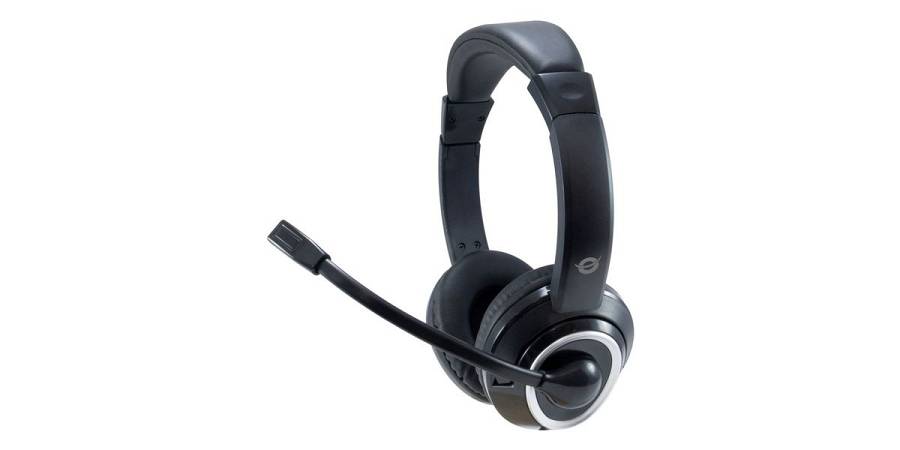 CONCEPTRONIC Headset Stereo AUX/Mikro/Bedien.       2.00m sw
