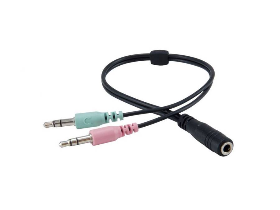 CONCEPTRONIC Headset Stereo AUX/Mikro/Bedien./Split.2.00m sw