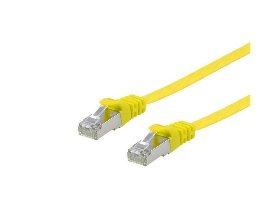 Equip Patchkabel Cat6A Flat U/FTP 2xRJ45  3.00m    gelb LSZH Polybeutel