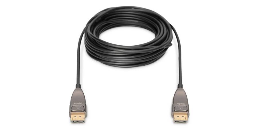 DIGITUS DisplayPort Glasfaser Kabel AOC Hybrid 8K DP 1.4 20m