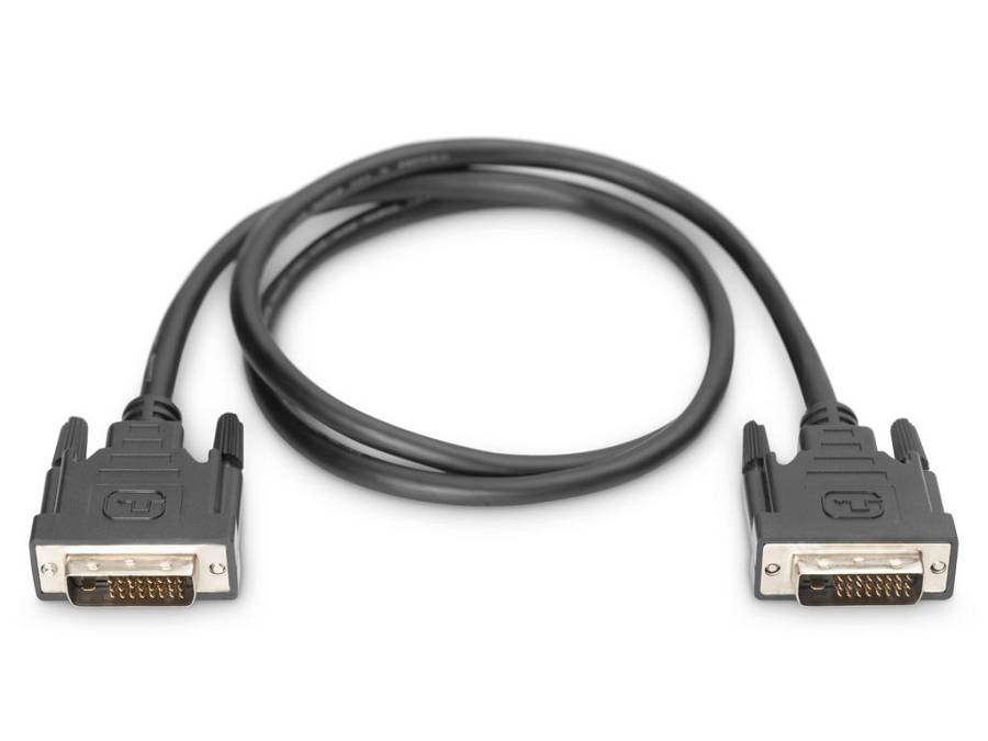 DIGITUS DVI-Anschlusskabel 24+1, 1m, schwarz FullHD