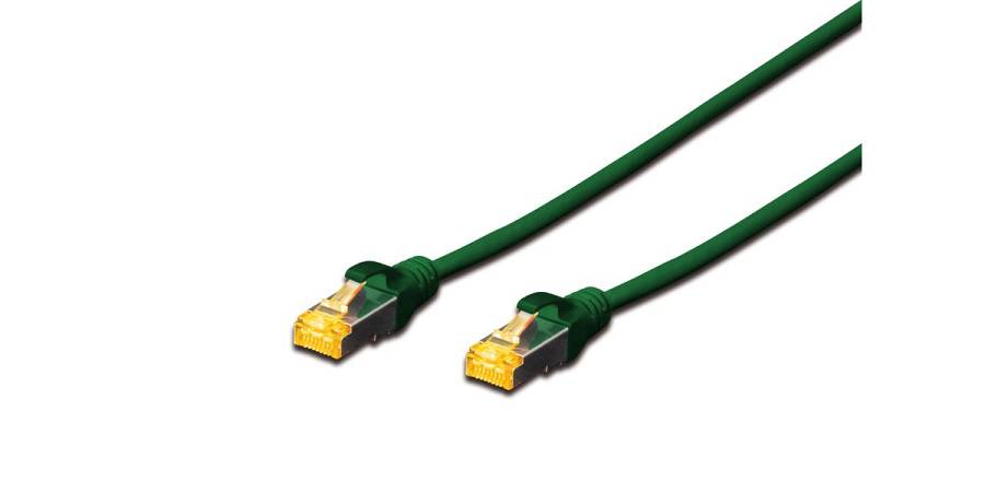 DIGITUS CAT 6A S/FTP Patchkabel, 3m, grün