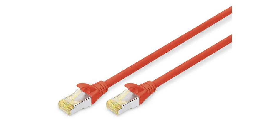 DIGITUS CAT 6A S/FTP Patchkabel, 10m, rot