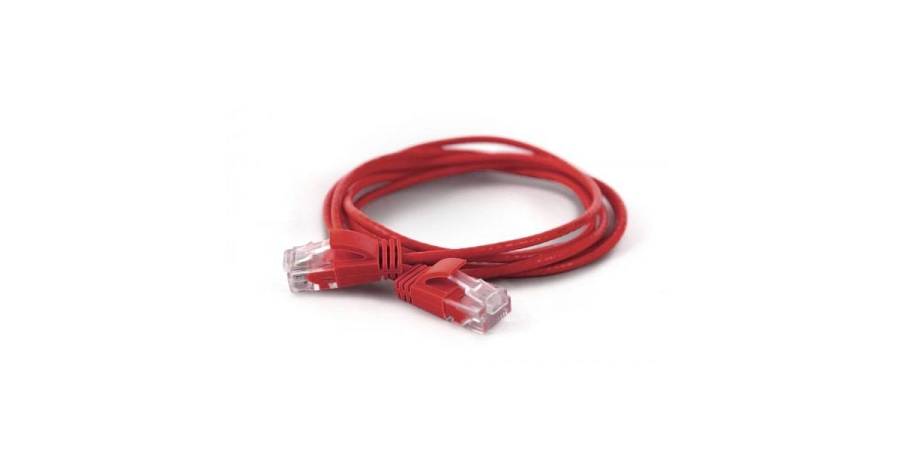 Wantec Patchkabel UTP  CAT6a           d=2,8mm  0,10m rot