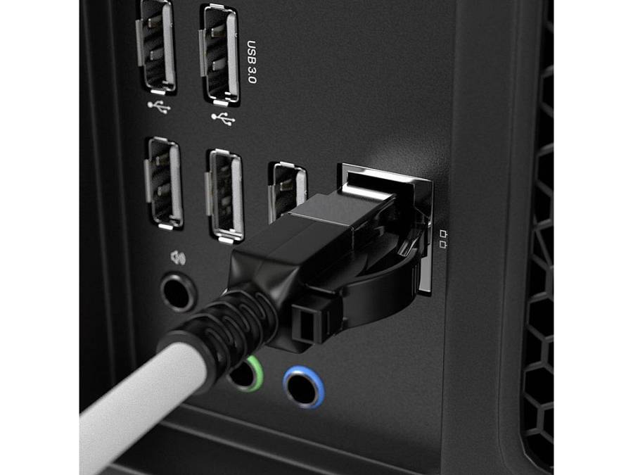 LINDY Patchkabel Cat.6A S/FTP grau 1m verriegelbar