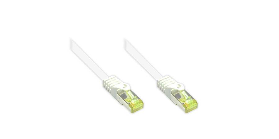 Good Connections RNS - Patch cable - RJ-45 (M) to RJ-45 (M) - 25 cm - SFTP, PiMF - CAT 7 - halogen-free, molded, snagless, stranded - white