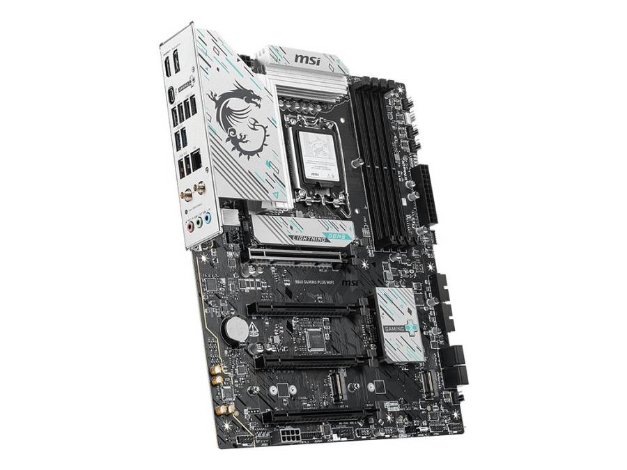 MSI B860 GAMING PLUS WIFI , Motherboard , ATX , LGA1851 Socket , B860 Chipset , USB 3.2 Gen 2, USB 3.2 Gen 1 , 5 Gigabit Ethernet, Wi-Fi 7 , onboard graphics (CPU required) , HD Audio (8-channel)