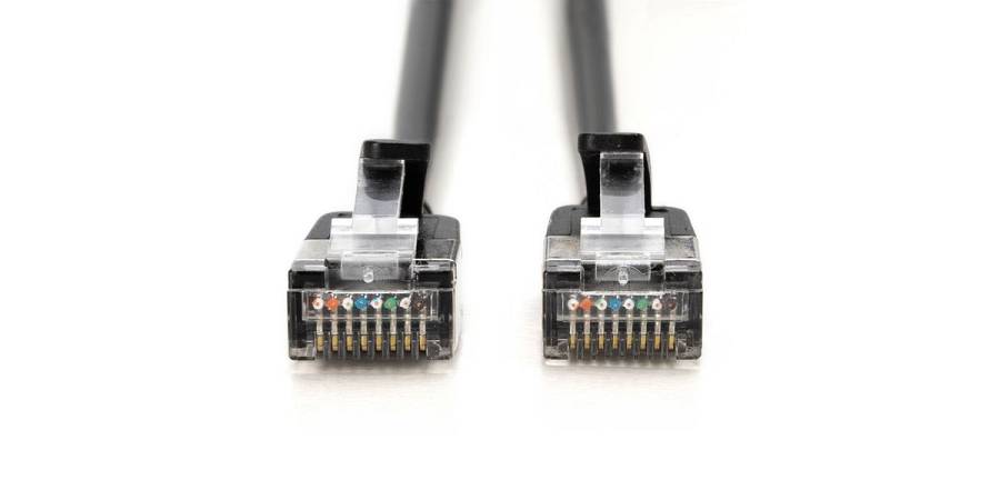 DIGITUS Patchkabel CAT 6A F/FTP Slim 0,30m schwarz