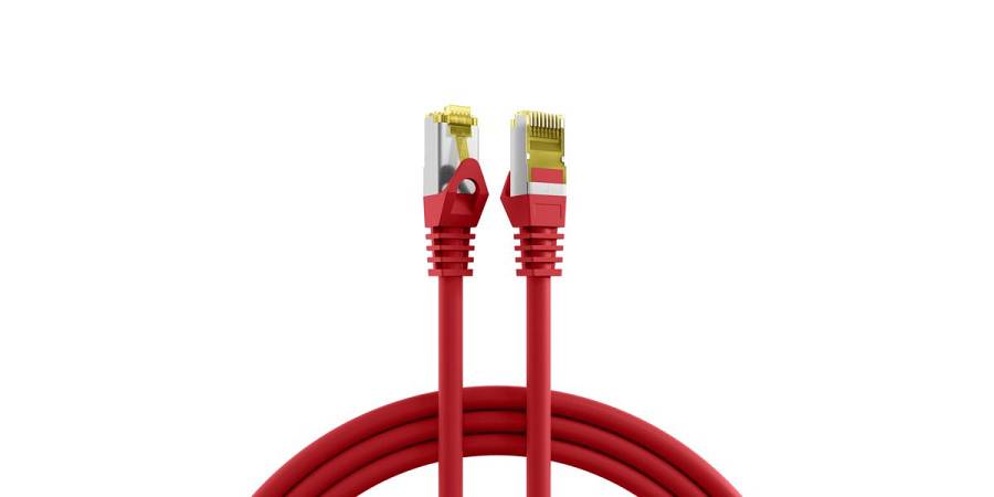 EFB RJ45 Patchkabel Cat.6A S/FTP LSZH Cat.7 Rohkabel rot