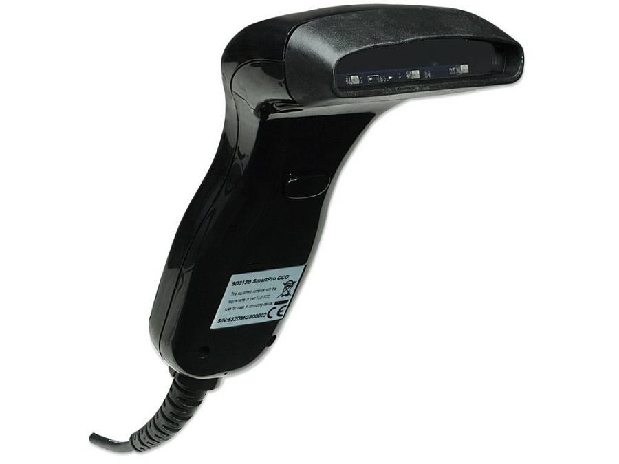 Contact CCD Barcode Scanner 80 mm Scan Width, USB, Black