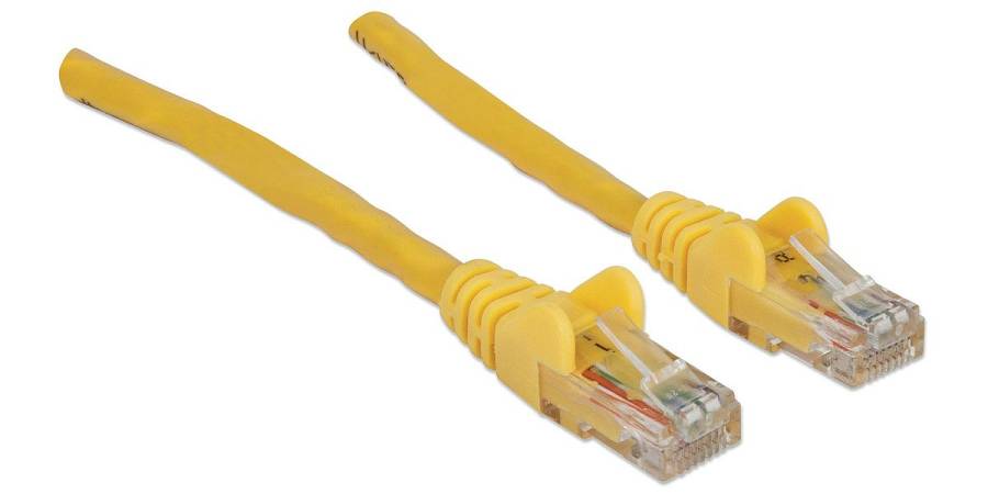 Cat6 UTP Cable, Yellow, 1m