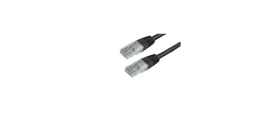 Network Patch Cable CAT6, 2m, RJ 45, Black