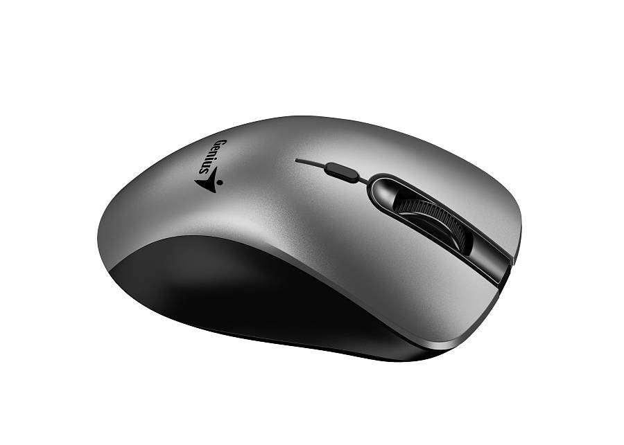 Genius Wireless Silent AI Ergonomic Mouse 8100S with Thumb & Finger Rest Silver