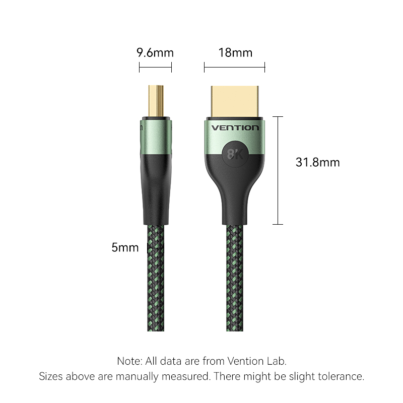 Vention HDMI Cable 2.1 8K60Hz Braided Ultra Thin 3.0m ALOGI