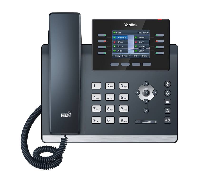 Yealink IP Phone Desktop PoE 2.8 Gigabit, USB, Expansion, Color Screen, Bluetooth & Wi-Fi T44W