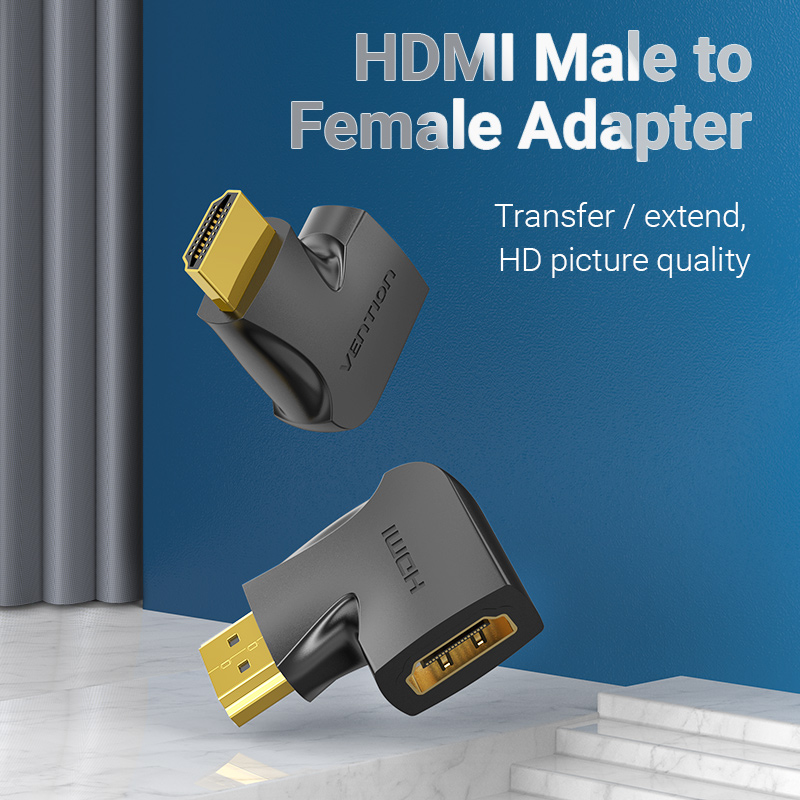Vention HDMI Adaptor Male to Female 270 Degree Vertical Flat 4K60Hz AIQB0