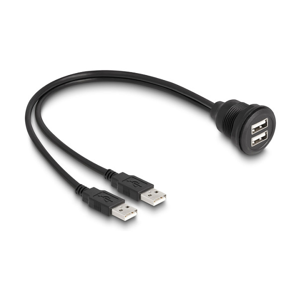 DELOCK USB 2.0 Kabel 2 x USB Typ-A Stecker zu 2 x USB Typ A