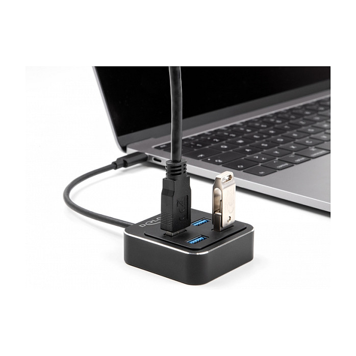 DELOCK USB 3.2 Gen 2 USB Type-C Hub mit 4 x USB Typ-A Buchse - 10 Gbps