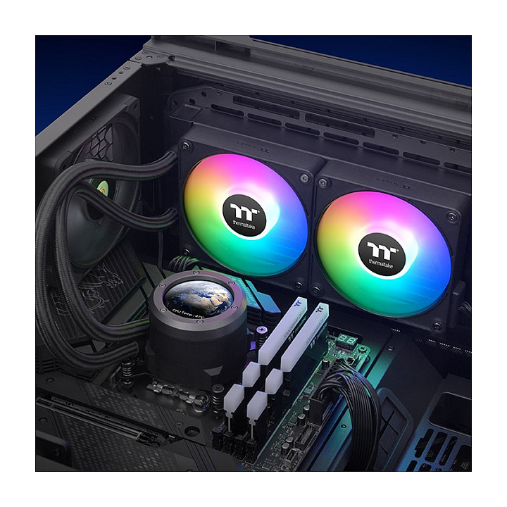 K Thermaltake Wasserkühlung TH240 V2 Ultra EX ARGB CPU All-In-One Liquid Cooler Black