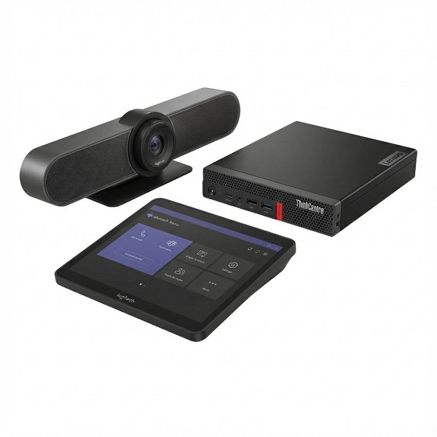 Logitech Bundle Tap with USB Kit + LENOVO ThinkSmart Tiny Kit i3-13100T 16GB 256GB SSD + MeetUp 2 4K Video Conference Camera