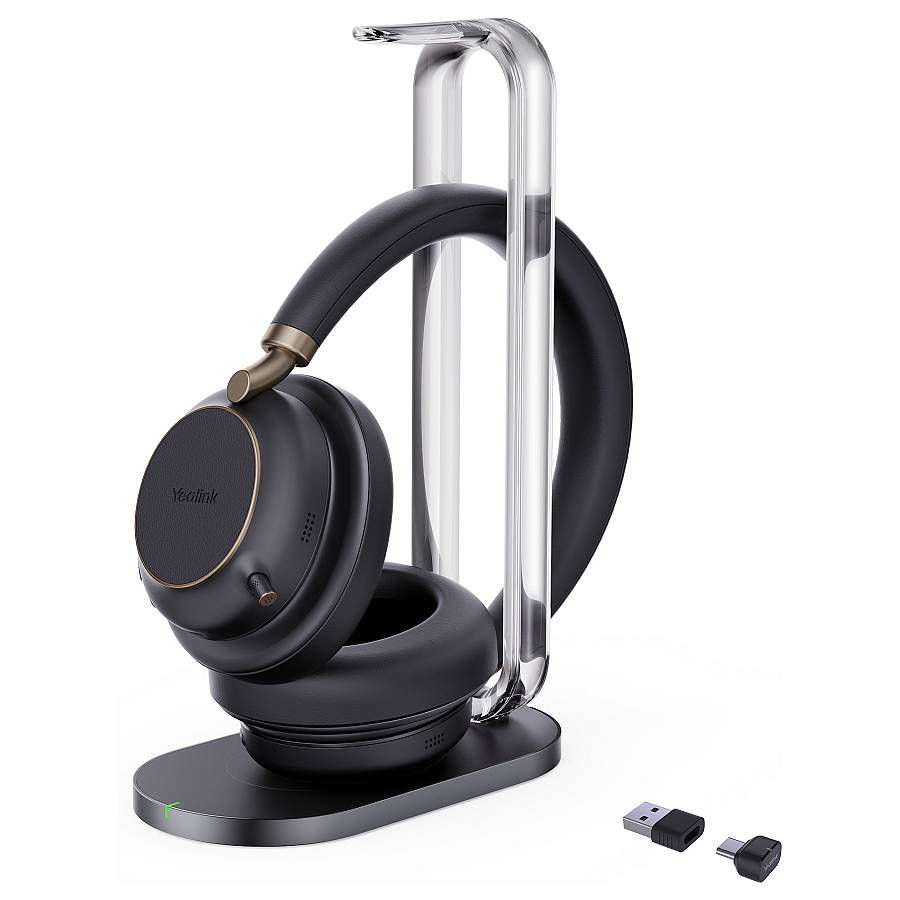 Yealink Bluetooth Headset BH76 Plus with Charging Stand Teams Black USB-C/A