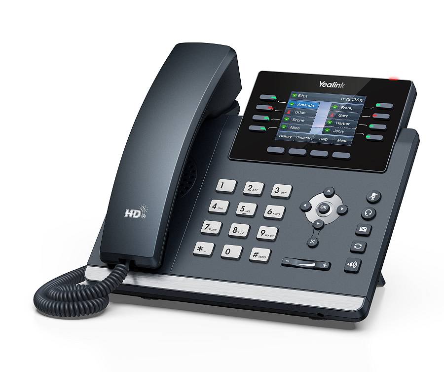 Yealink IP Phone Desktop PoE 2.8 Gigabit, USB, Expansion, Color Screen, Bluetooth & Wi-Fi T44W