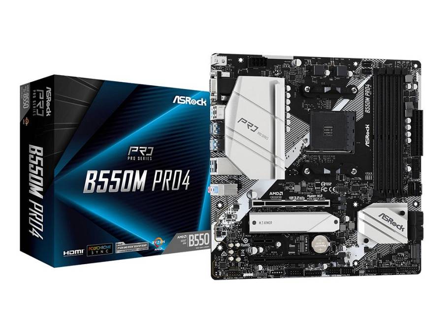 ASRock B550M Pro4                AM4 mATX VGA/HDMI      DDR4 retail