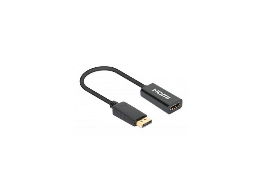 MANHATTAN Aktiver DisplayPort auf HDMI Adapter 4K@60Hz schwa