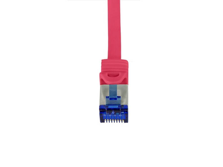 LogiLink Professional Ultraflex - Patch cable - RJ-45 (M) to RJ-45 (M) - 50 cm - 6 mm - S/FTP - CAT 6a - halogen-free, molded, snagless - red, RAL 3018