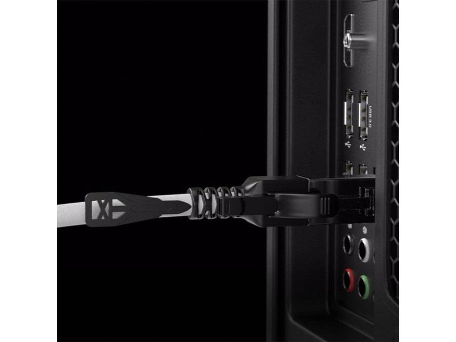 LINDY Patchkabel Cat.6A S/FTP grau 1m verriegelbar