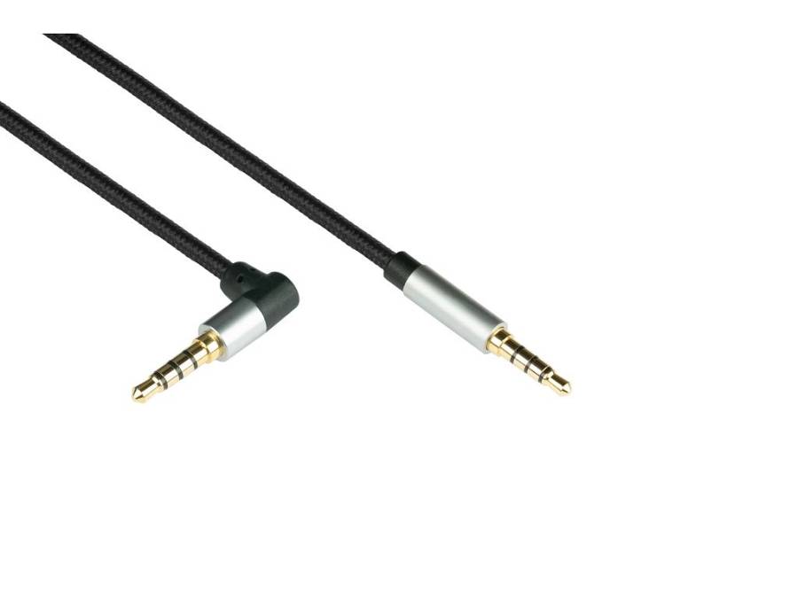PYTHON Audiokabel 4-pol , 3.5mm Klinke gewinkelt 0.5m - Cable - Audio/Multimedia - 4-pole