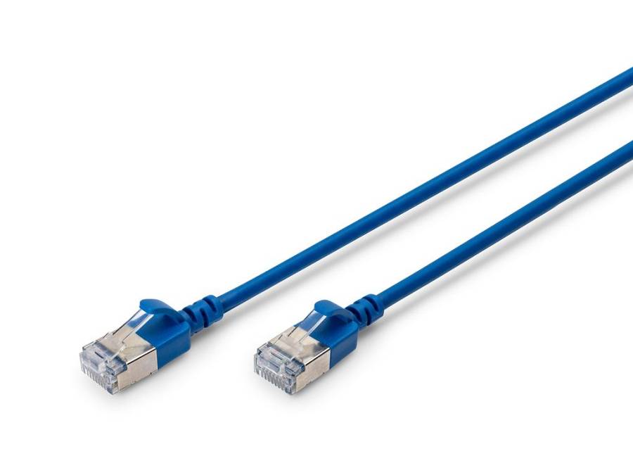 DIGITUS Patchkabel CAT 6A F/FTP Slim 2,00m blau