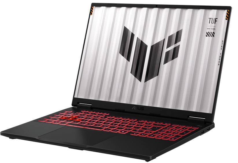 Asus Notebook Tuf A16 Gaming, Fa608um-rv010w, Amd Ryzen 7 260 3.8-5.1ghz/24mb, 8C, 16GB, 1TB SSD M.2 Nvme Pcie4, Nvidia Rtx 5060 8GB, 16 Wuxga 1920x1200 165hz 300NITS, Rgb Kb, WIFI6E, BT, Lan, Usb-c, Usb-a, Hdmi, Win 11 Home, 2YW, Grey