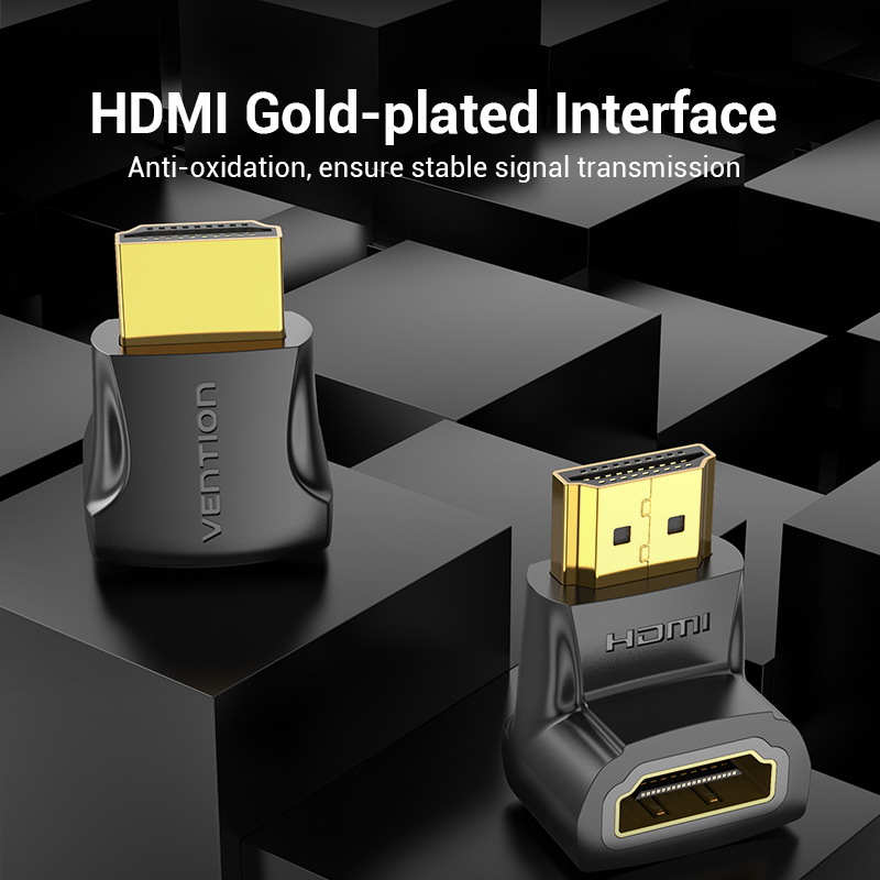 Vention HDMI Right Angle Adaptor Male to Female 90 Degree 4K60Hz AIOB0
