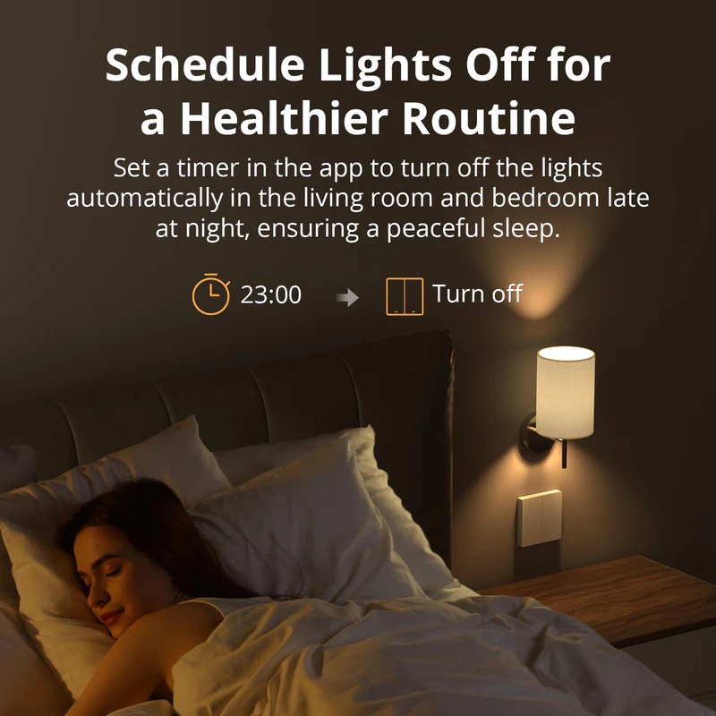 Sonoff Zigbee M5 WiFi Smart Wall Mechanical Switch (No neutral) 1-Button White