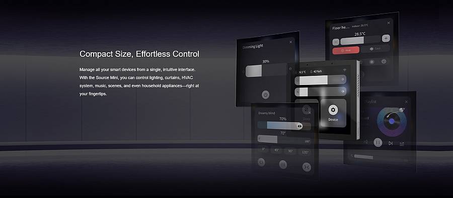 HDL Panel SOURCE Mini Panel 4 Touch Screen Black