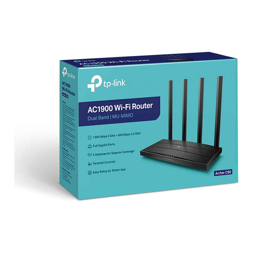 TP-LINK Archer C80 V1 - Wi-Fi 5 (802.11ac) - Dual-Band (2.4 GHz/5 GHz)