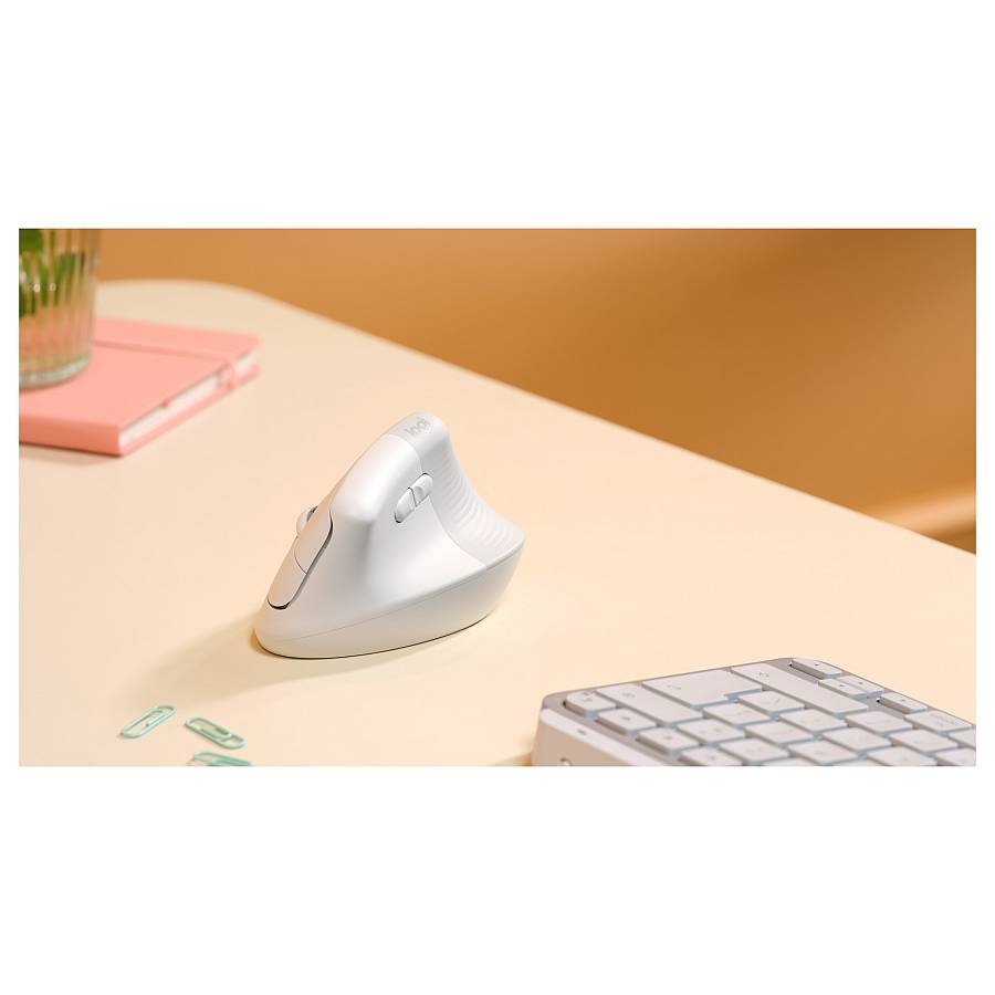 Logitech Lift Vertical Ergonomic wireless off-white