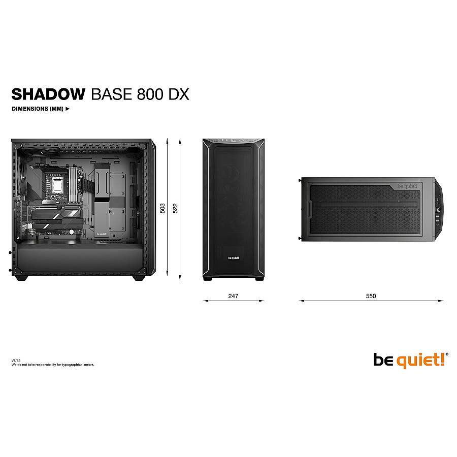 Midi be quiet! SHADOW BASE 800DX Black