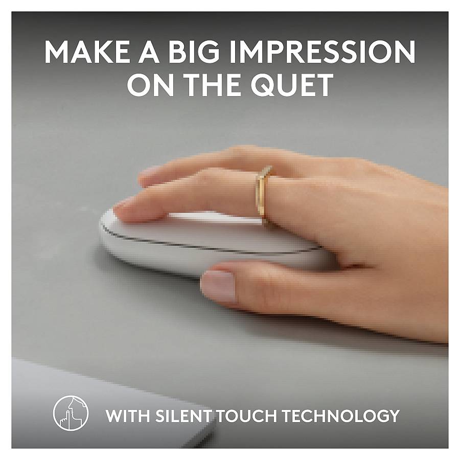 Logitech Pebble M350s Wireless Tonal White