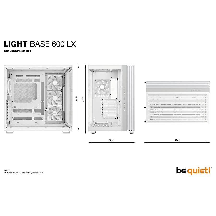 Midi be quiet! Light Base 600 LX white